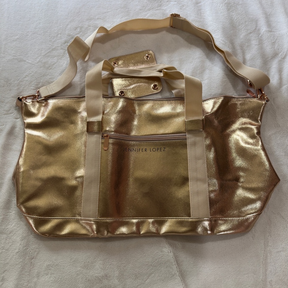 Jennifer Lopez Rose Gold Weekend Overnight Tote Bag